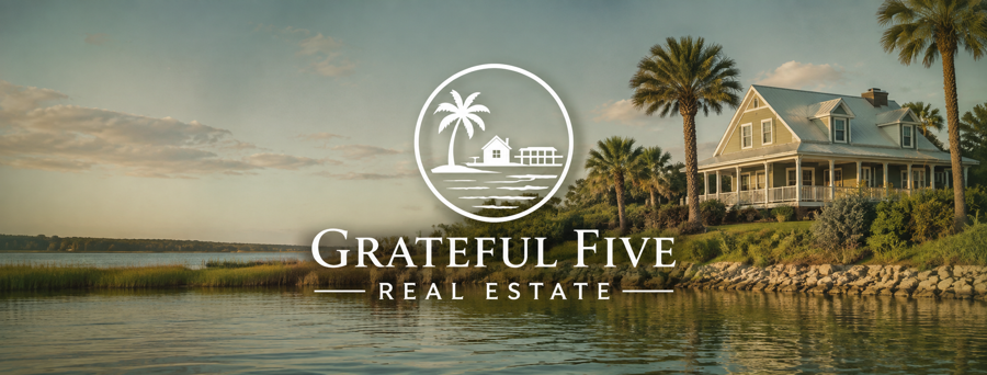 A renovated Lowcountry style home along the water, representing Grateful Five Real Estate's work restoring homes throughout South Carolina